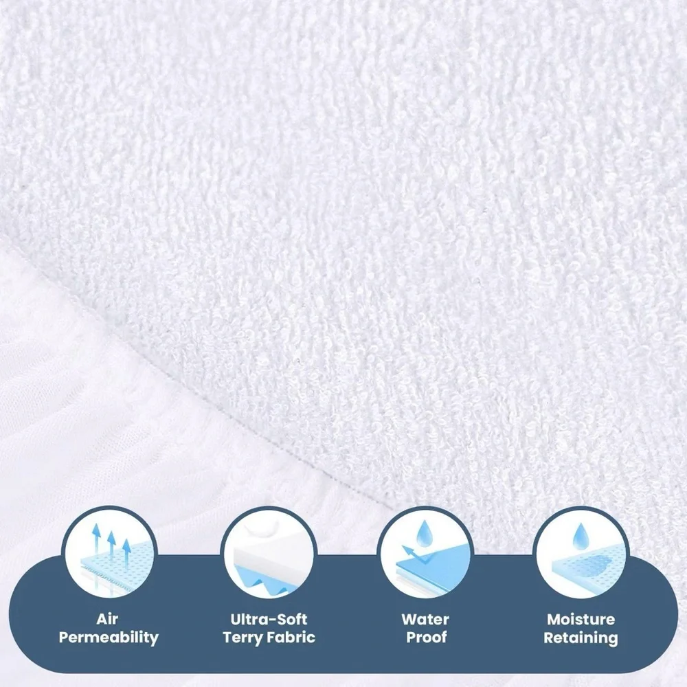 New Utopia Bedding Terry Waterproof Mattress Protector Queen